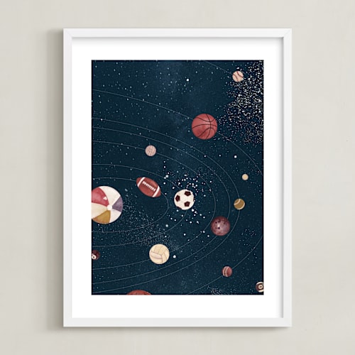 This is a space art by Anna Joseph called sports in space